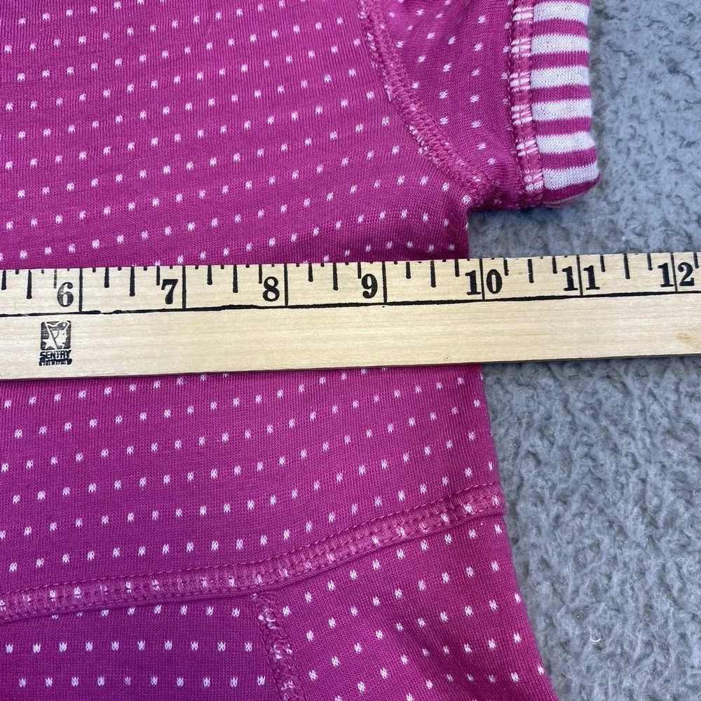 Hanna Andersson Dress 18-24 m Pink Knit Reversible Cotton Dotted Short Sleeve - Picture 5 of 5